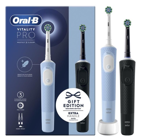 Oral-B Vitality Pro Duo Adulto Spazzolino rotante-oscillante Nero