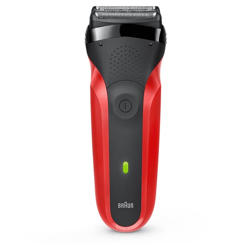 Braun Series 3 300s Foil Shaver Trimmer Rasoio elettrico da barba Rosso