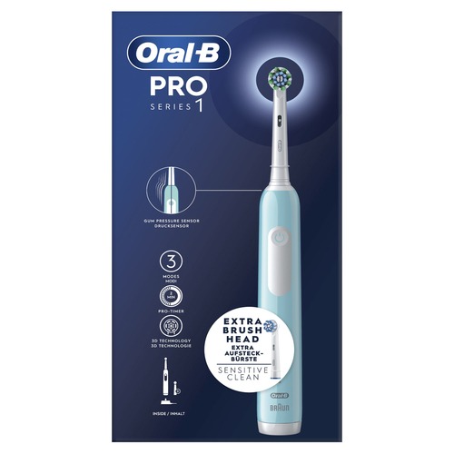 Oral-B Spazzolino Elettrico Ricaricabile Series 1 Blu con 2 Testine di Ricambio