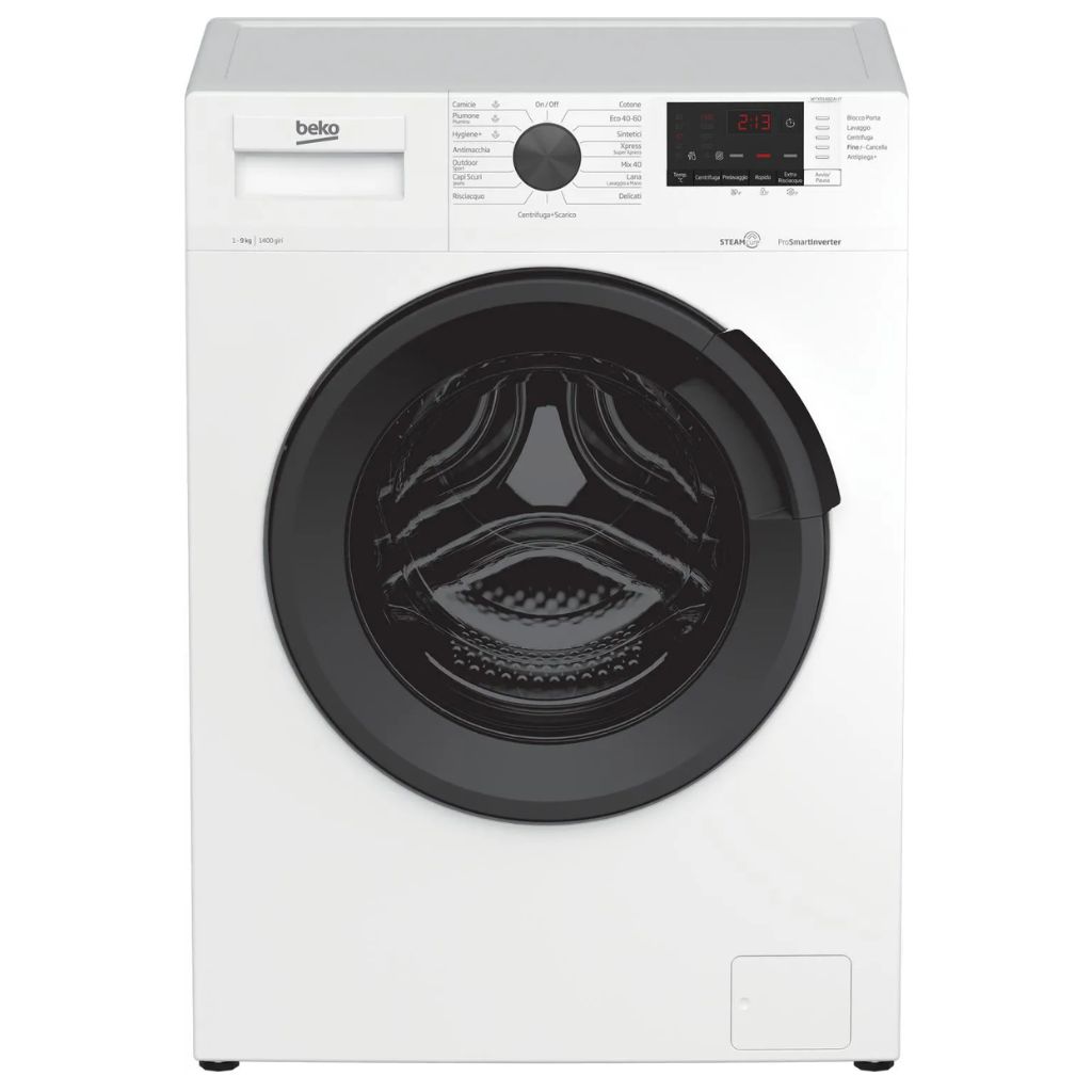 Beko WTX91482AI-IT Lavatrice 9 kg Centrifuga 1400 Giri Inverter Classe A colore Bianco