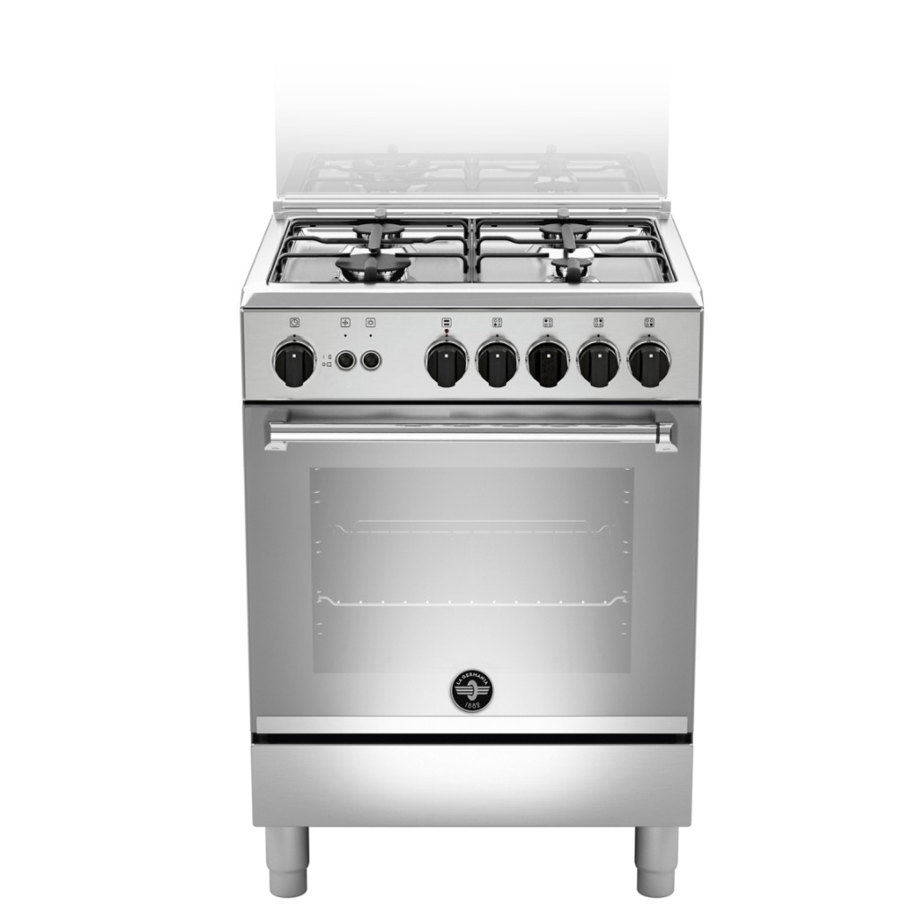 Bertazzoni La Germania Americana AMN664GXV Cucina a Gas Piano Cottura 4 Fuochi a Gas Forno a Gas Classe A+ Inox