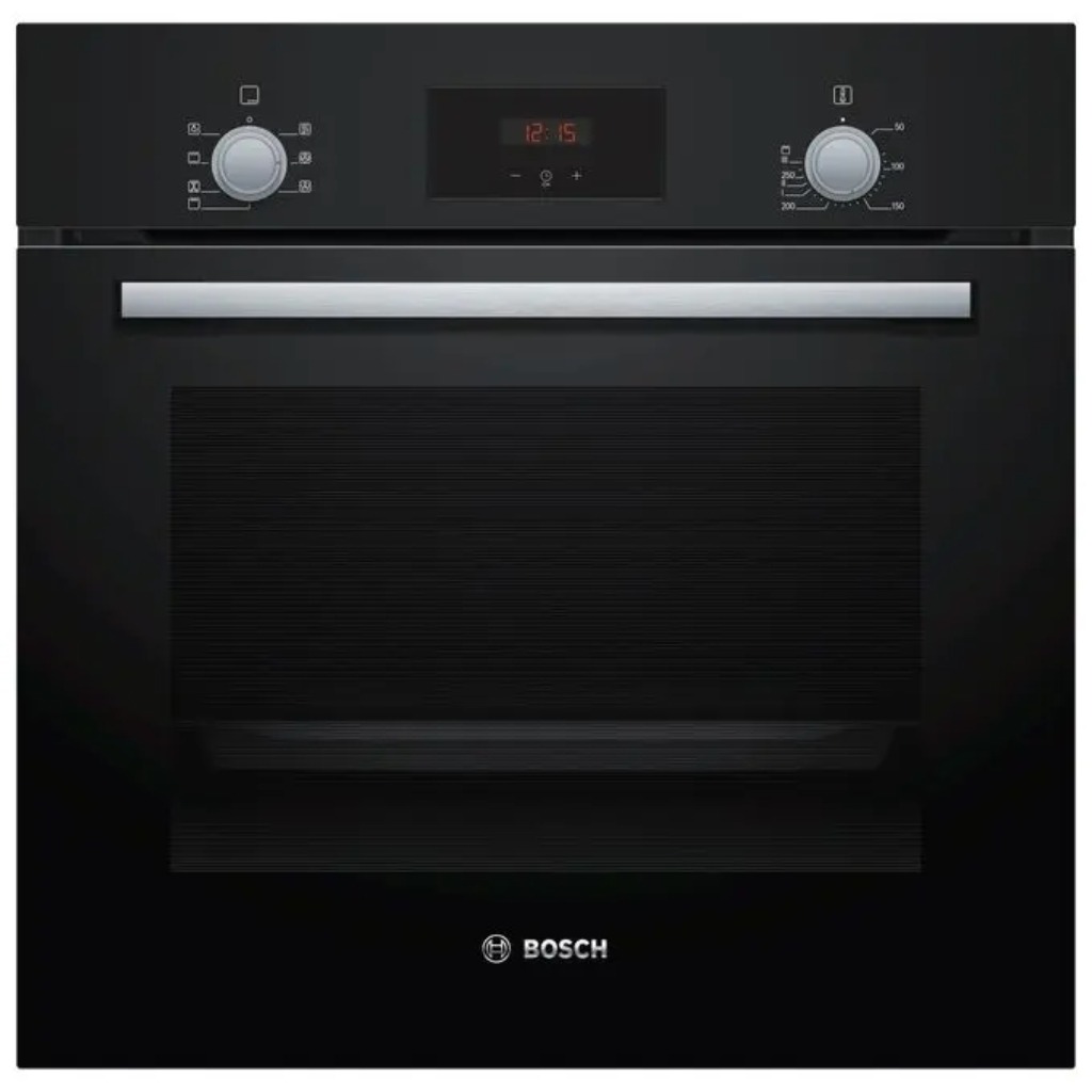 Bosch HBF133BA0 Forno Elettrico da Incasso Ventilato Multifunzione con Grill Pulizia EcoClean 66 Litri Classe A Nero