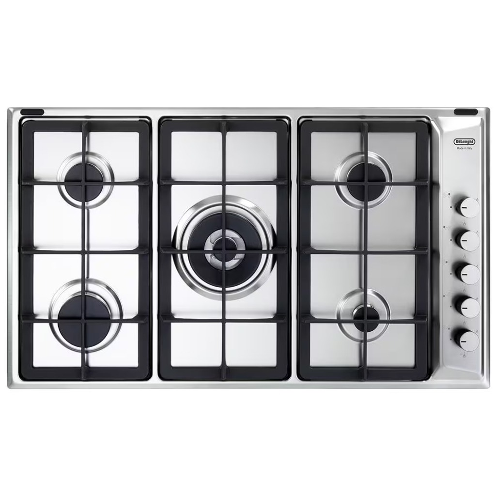 De’Longhi IL 59 PRO ND Piano Cottura Acciaio inossidabile Da incasso 86 cm Gas 5 Fornello(i)