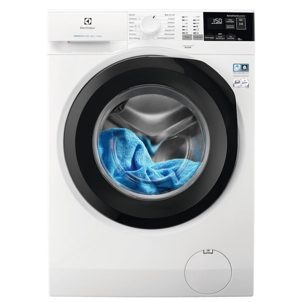 Electrolux EW6F494B Lavatrice 9 Kg Centrifuga 1400 Giri Motore inverter Vapore Classe A