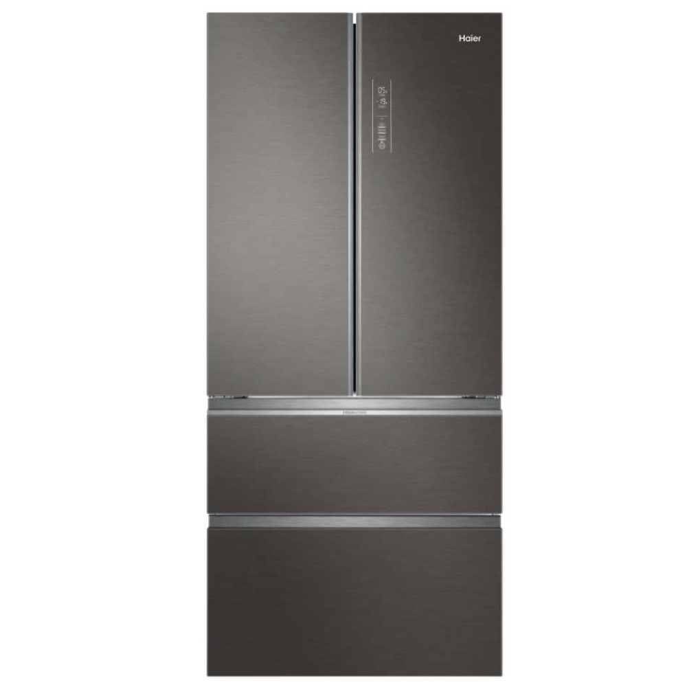 Haier HB18FGSAAA Frigorifero 4 Porte 539 L No Frost 2 Cassettoni Classe E Argento Titanio