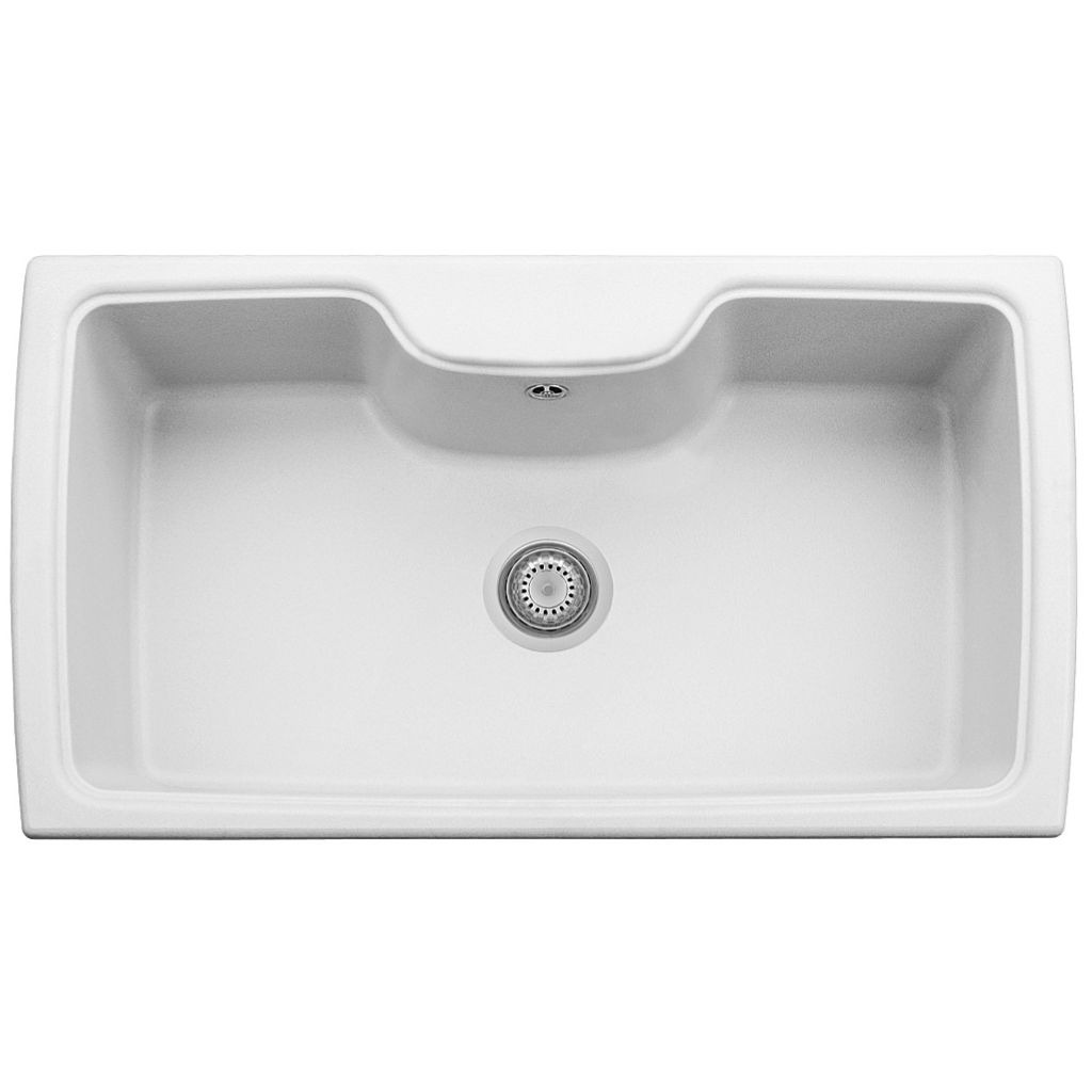 Plados Telma HR0860 UG 98 - MICROULTRAGRANIT Harmony Lavello 1 vasca cm. 88 x 50 - bianco