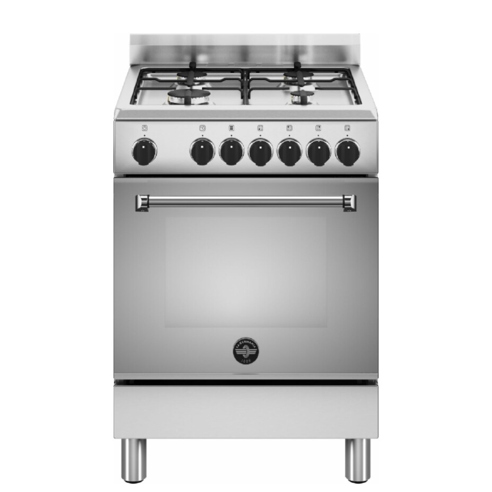 Bertazzoni La Germania Americana AMN664EXV24 Cucina a Gas Piano cottura 4 Fuochi Forno elettrico Multifunzione 56 L Classe A Inox